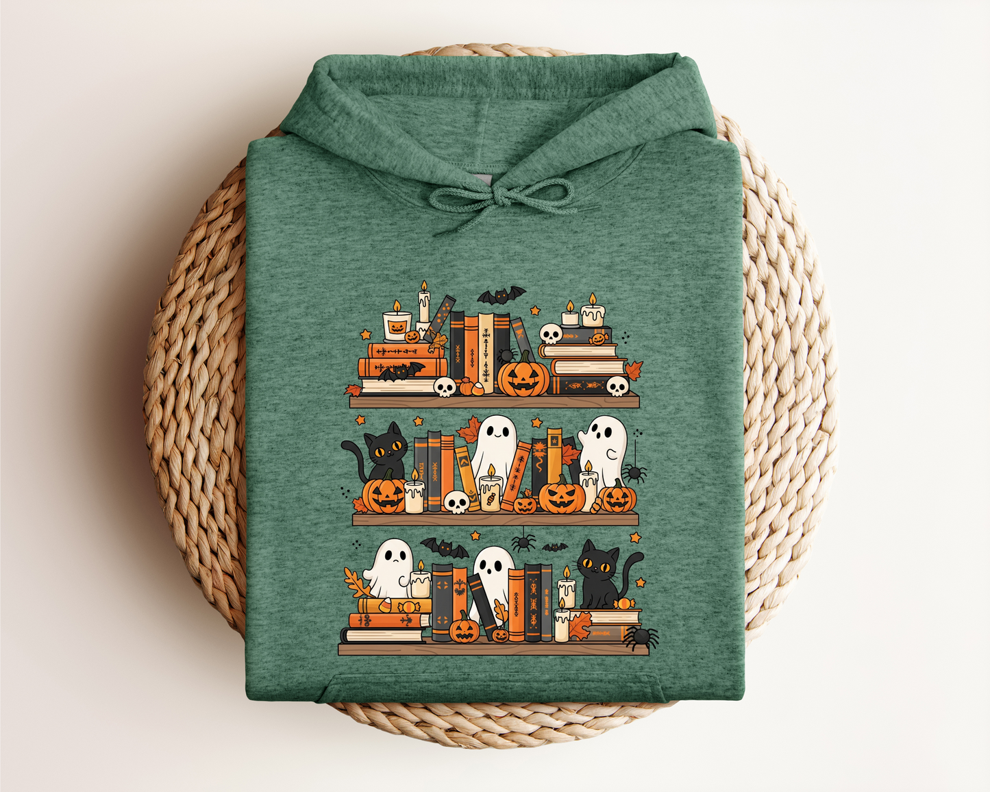 SPOOKY BOOKSHELF HOODIE