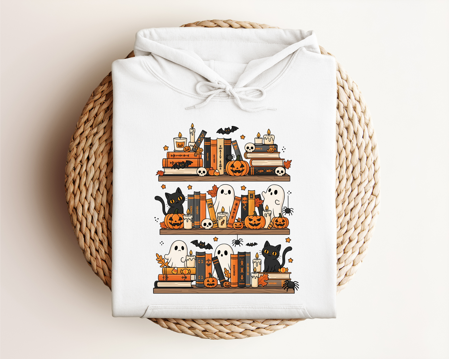 SPOOKY BOOKSHELF HOODIE