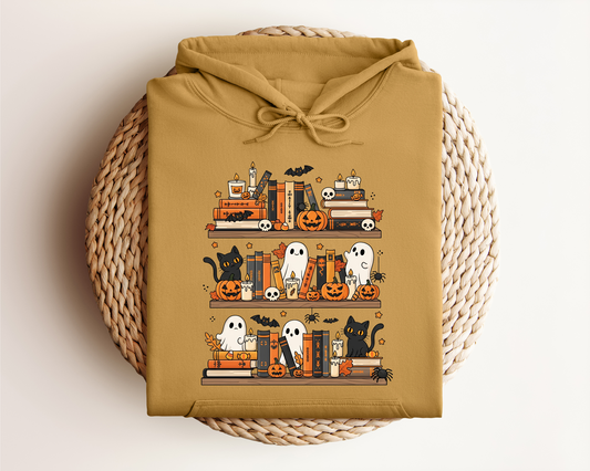 SPOOKY BOOKSHELF HOODIE