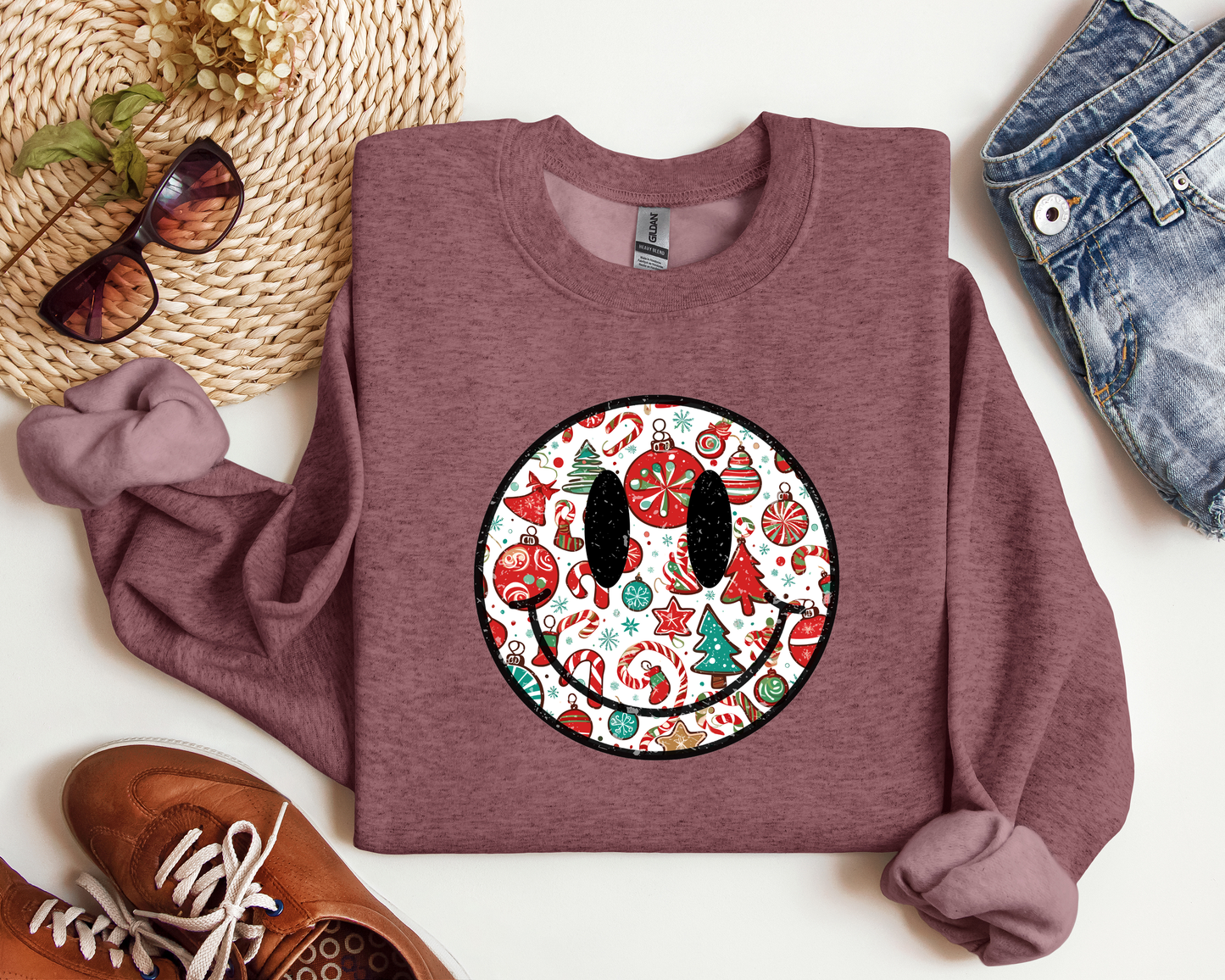 *NEW* RETRO CHIRSTMAS SMILE CREW