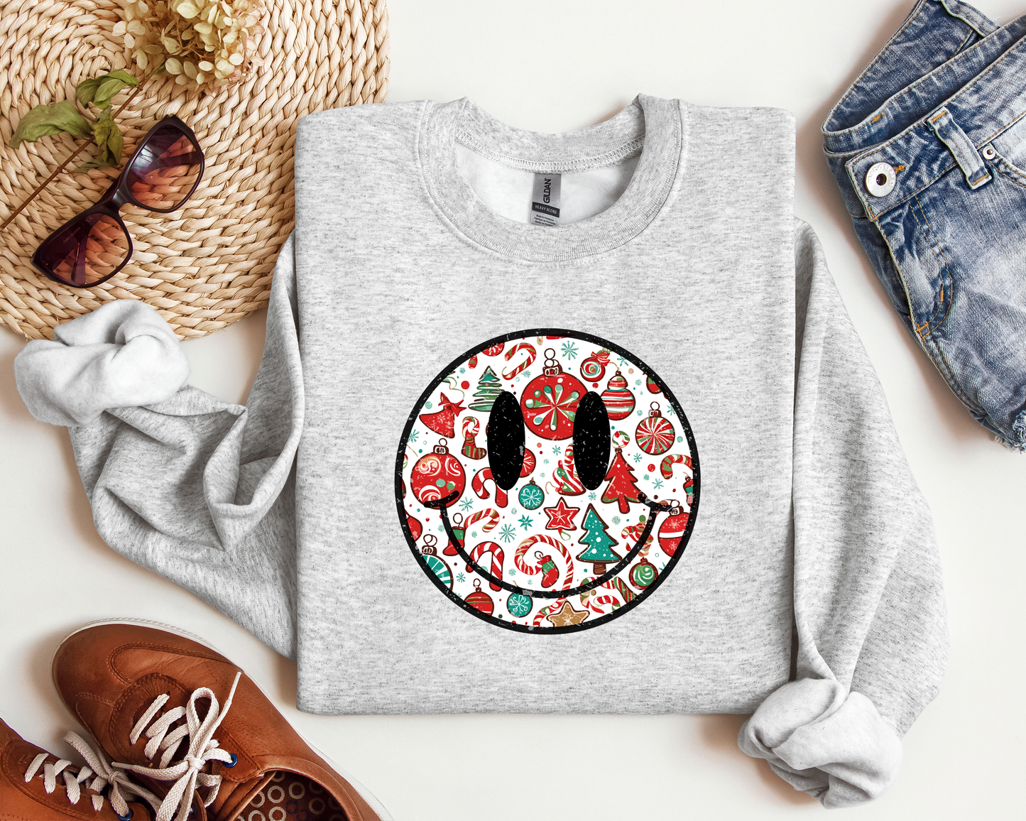 *NEW* RETRO CHIRSTMAS SMILE CREW