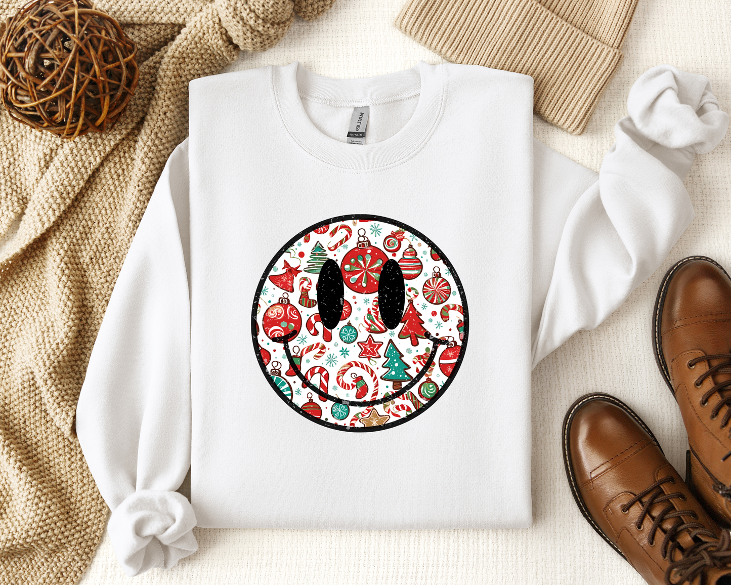 *NEW* RETRO CHIRSTMAS SMILE CREW