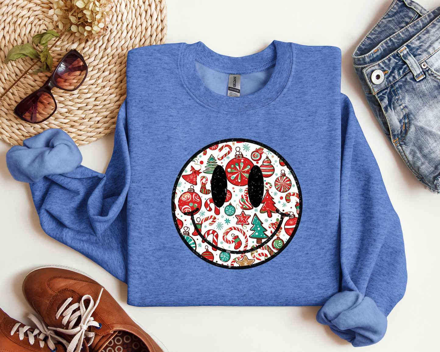 *NEW* RETRO CHIRSTMAS SMILE CREW