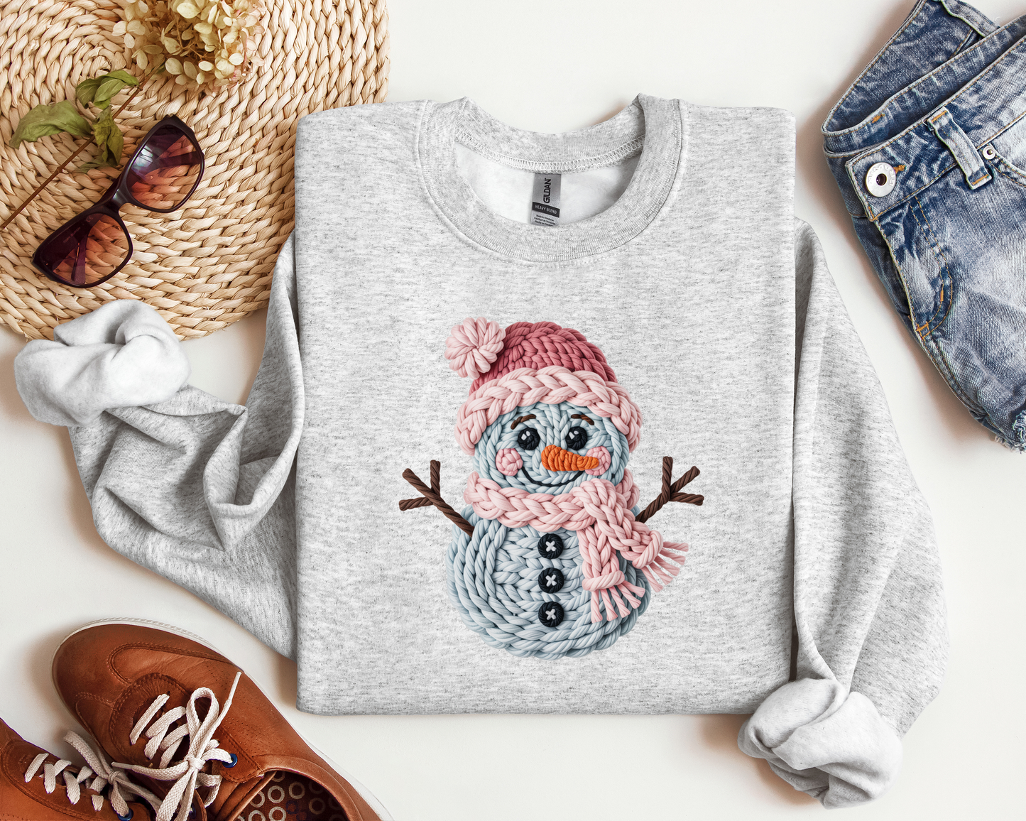 CROCHET SNOWMAN CREW