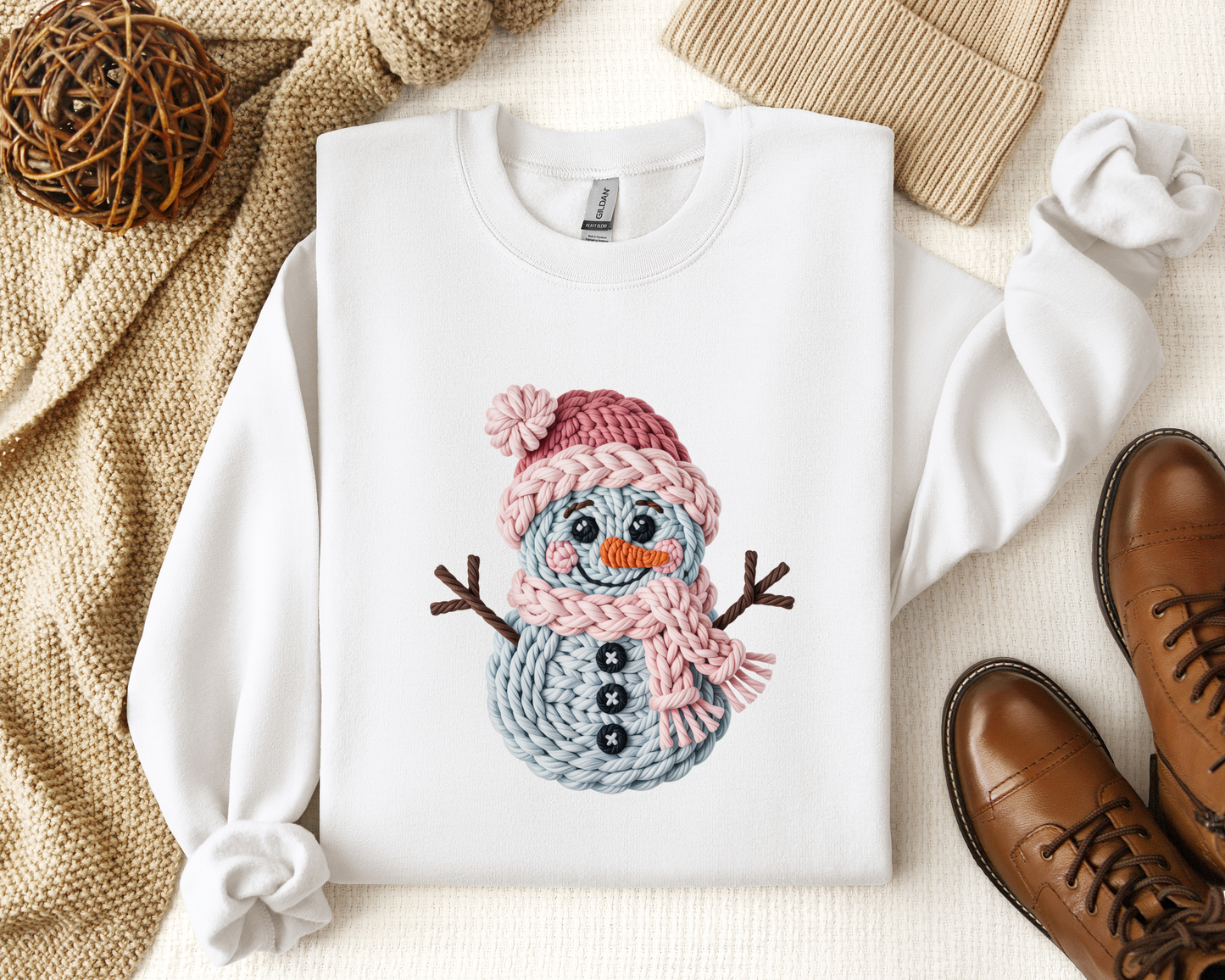 CROCHET SNOWMAN CREW