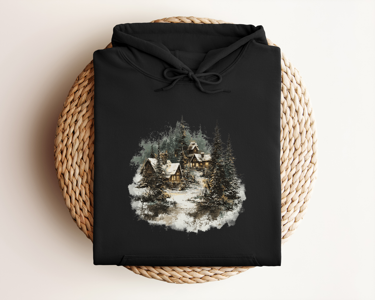 VINTAGE WINTER VILLAGE HOODIE