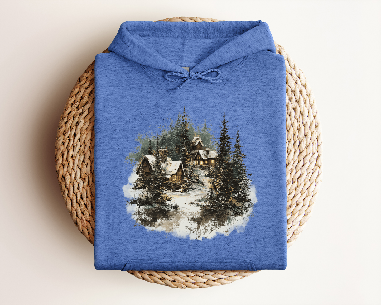 VINTAGE WINTER VILLAGE HOODIE