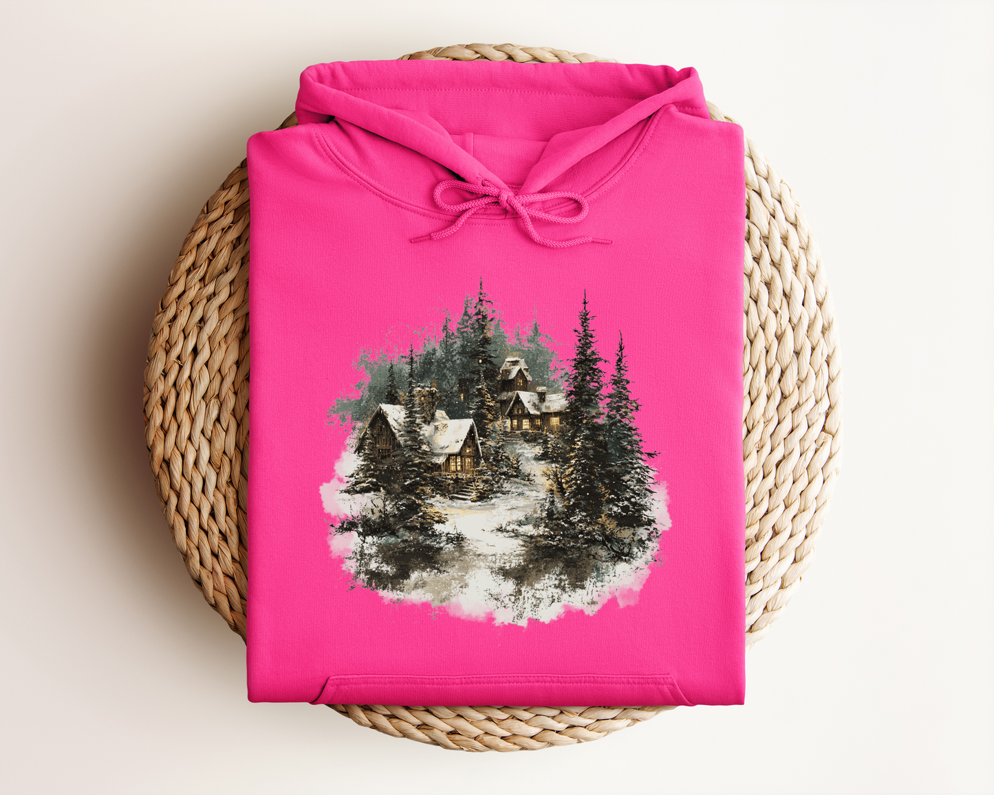 VINTAGE WINTER VILLAGE HOODIE