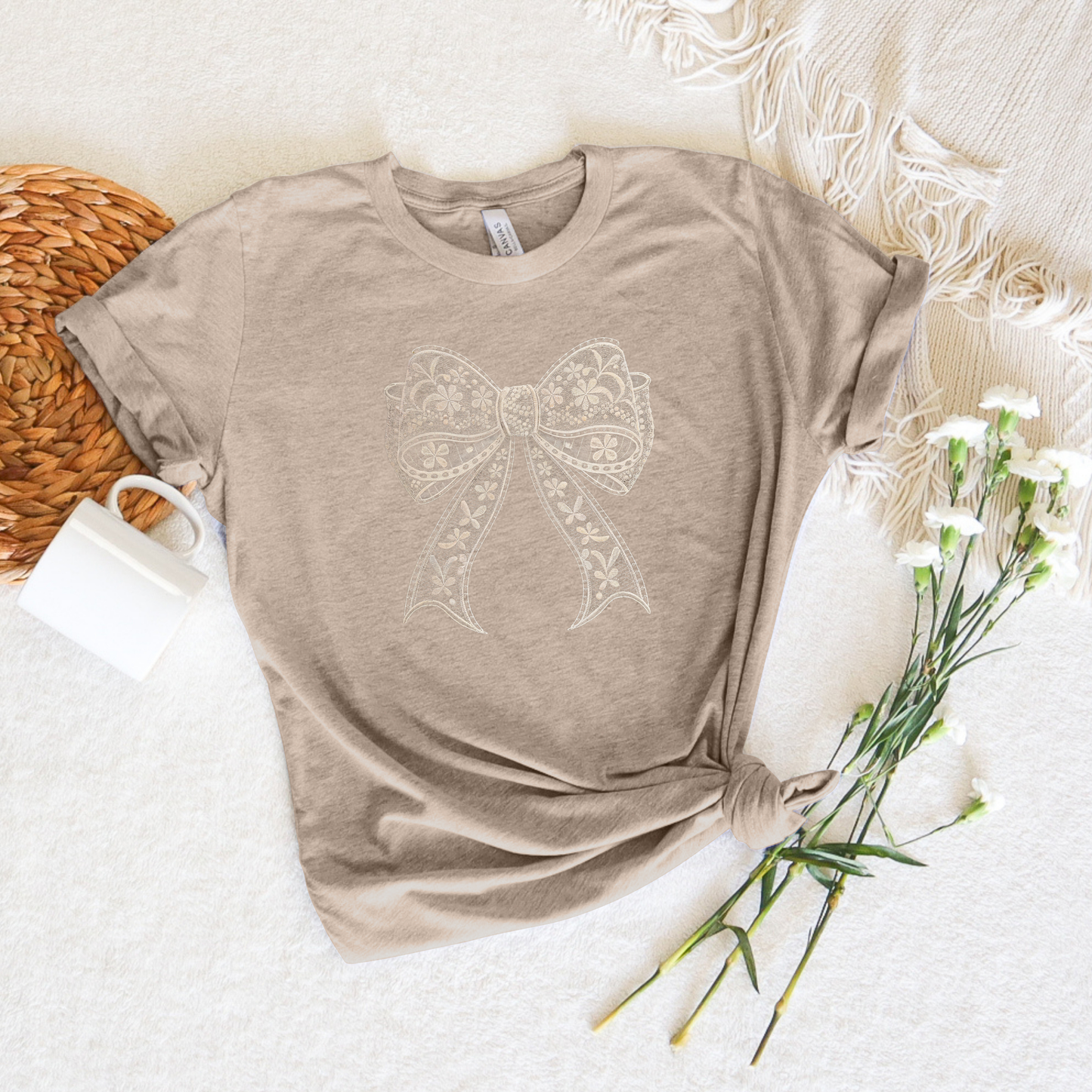 *NEW* LACE BOW SHIRT