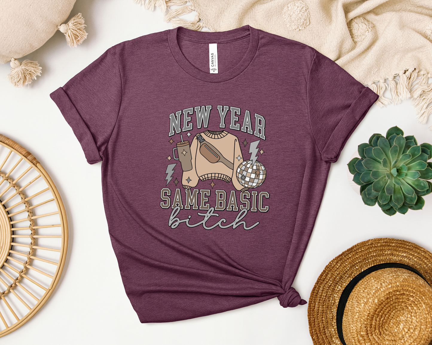 NEW YEAR SAME BASIC BITCH SHIRT