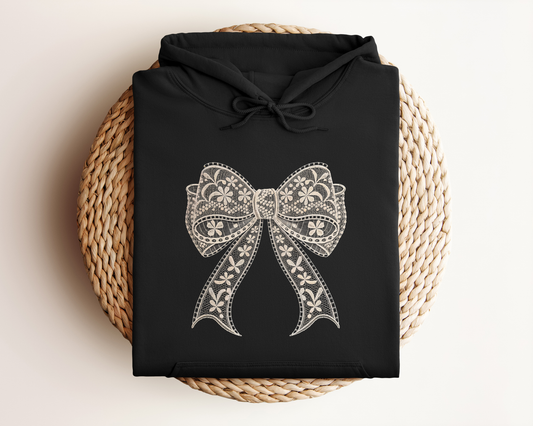 LACE BOW HOODIE