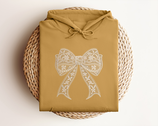 LACE BOW HOODIE