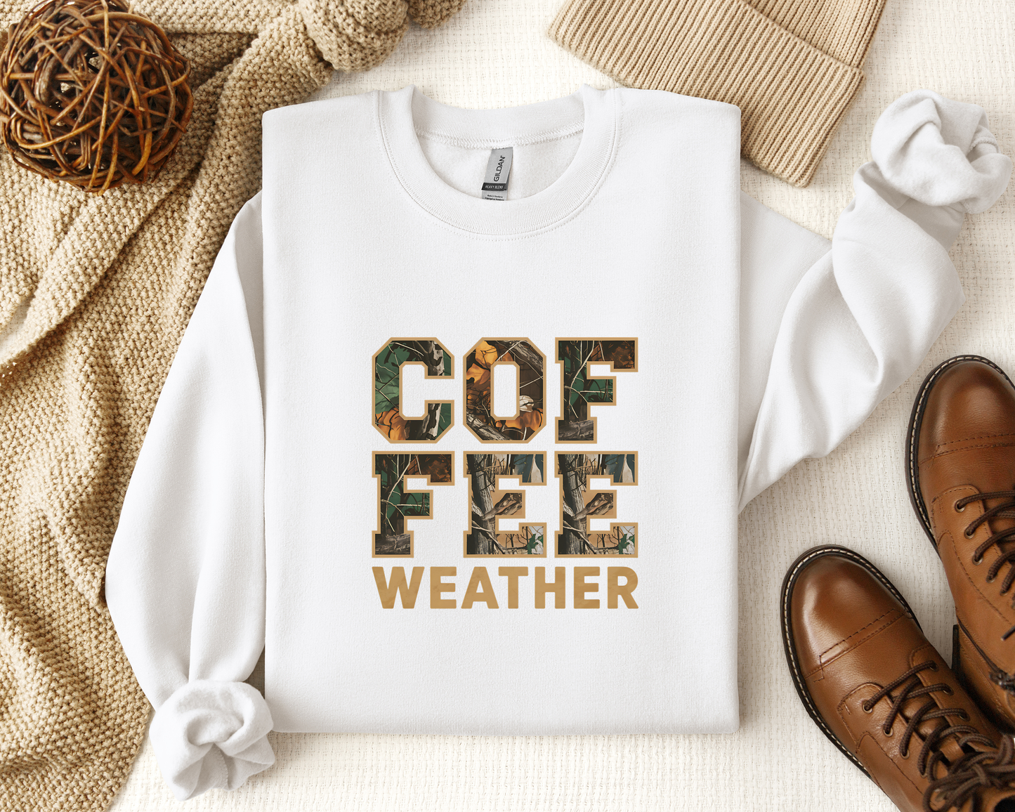COFFEE WEATHER CAMO CREW