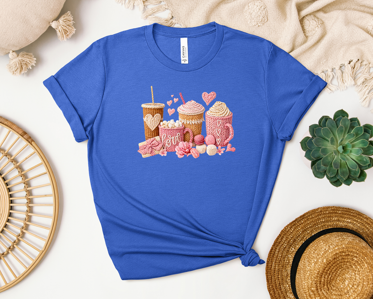 *NEW* YARN VALENTINE COFFEE CUPS SHIRT