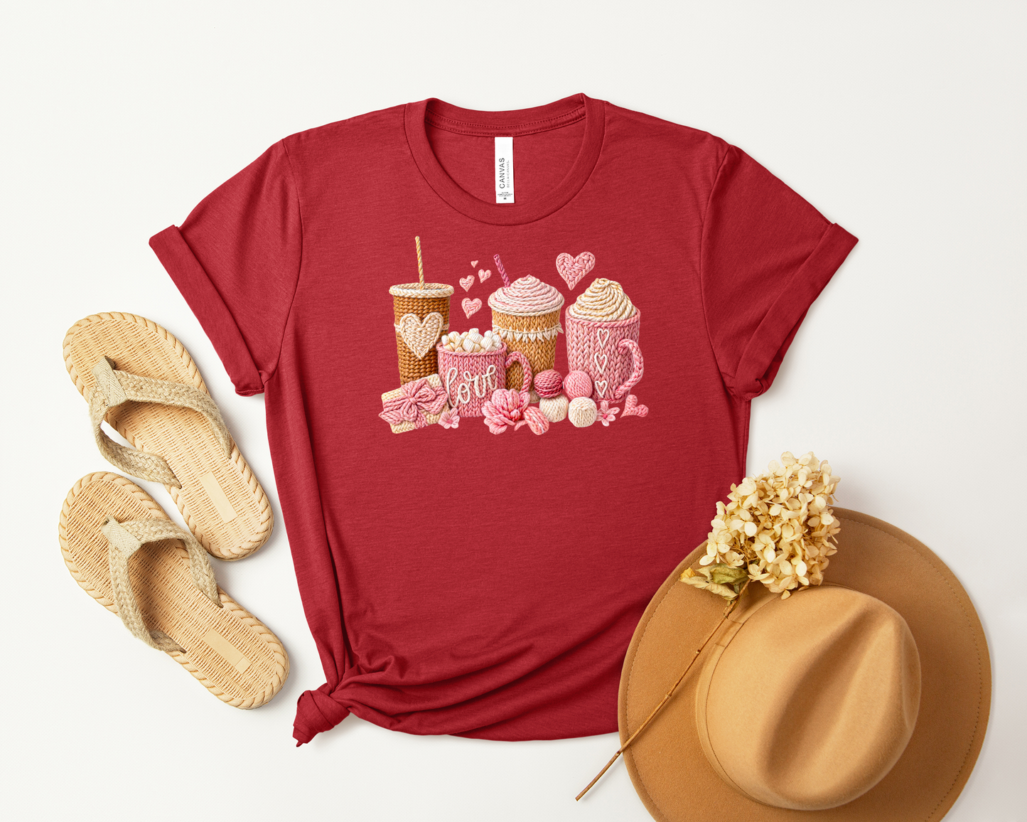 *NEW* YARN VALENTINE COFFEE CUPS SHIRT