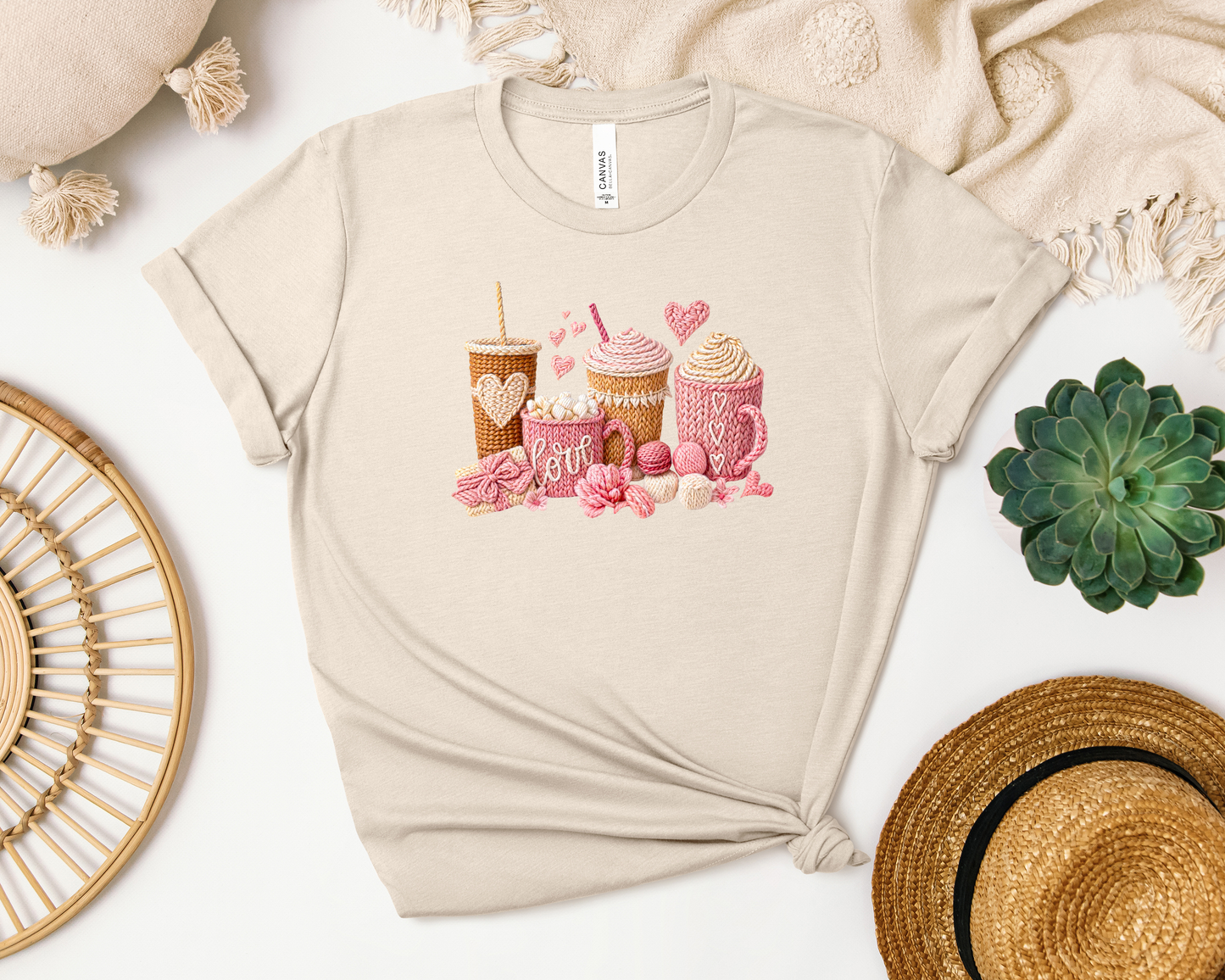 *NEW* YARN VALENTINE COFFEE CUPS SHIRT