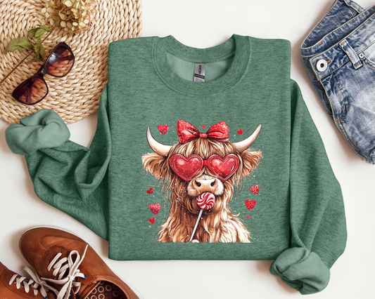 VALENTINE HIGHLAND COW CREW
