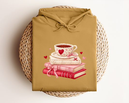 *NEW* CROCHET BOOKS AND COFFEE HOODIE