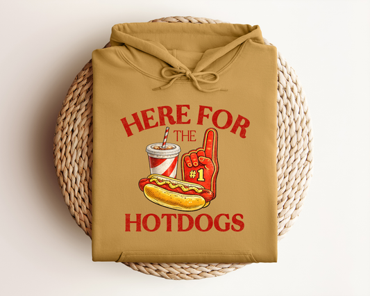 HERE FOR THE HOTDOGS HOODIE
