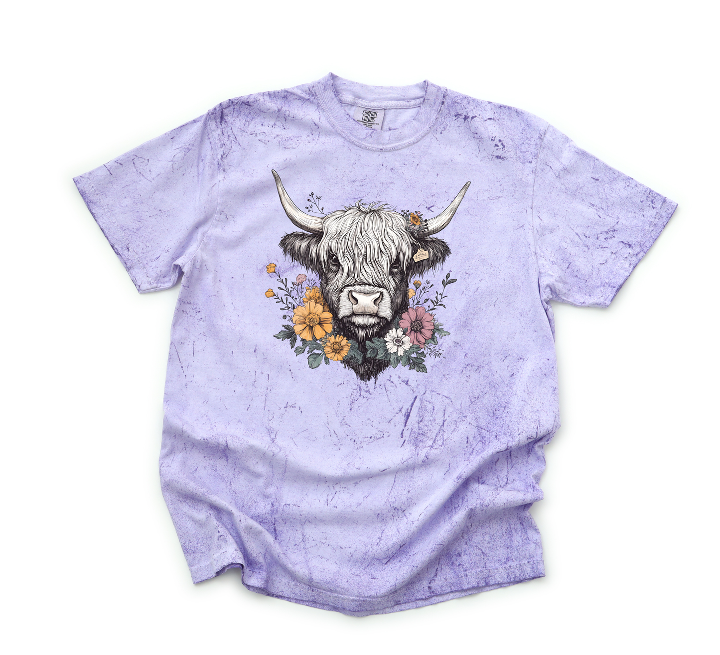 FLORAL HIGHLAND COW CC SHIRT