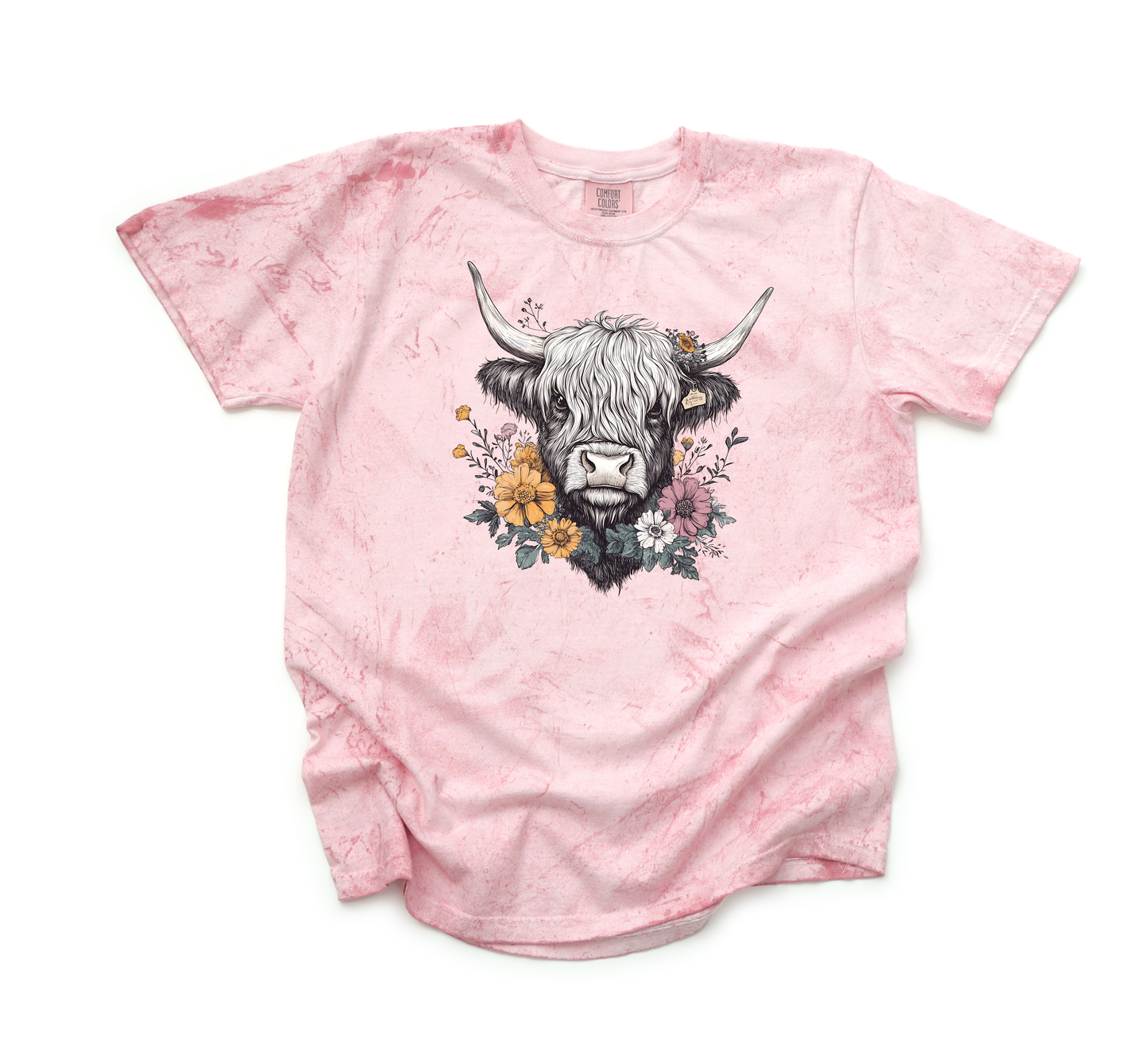 FLORAL HIGHLAND COW CC SHIRT