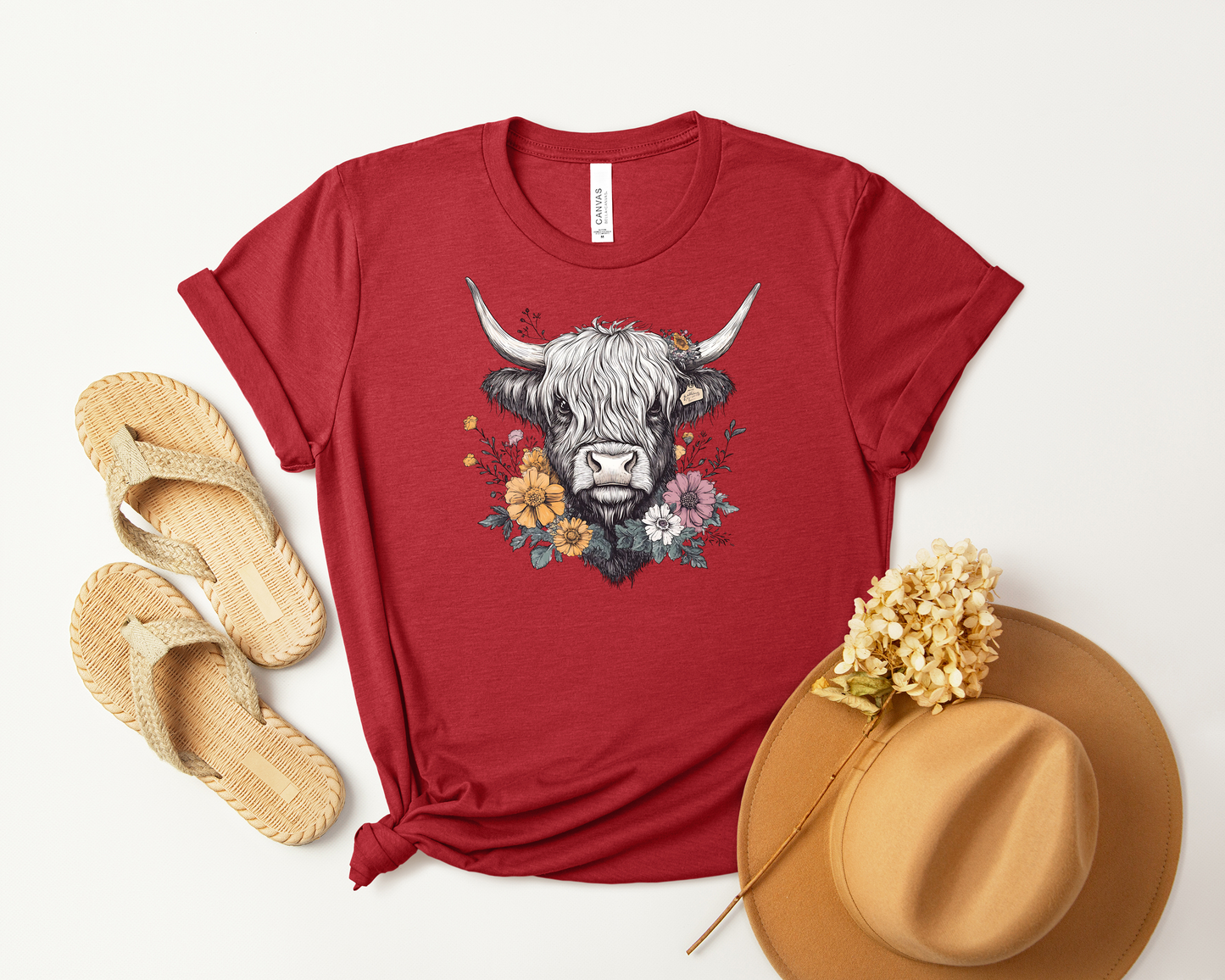 *NEW* FLORAL HIGHLAND COW SHIRT