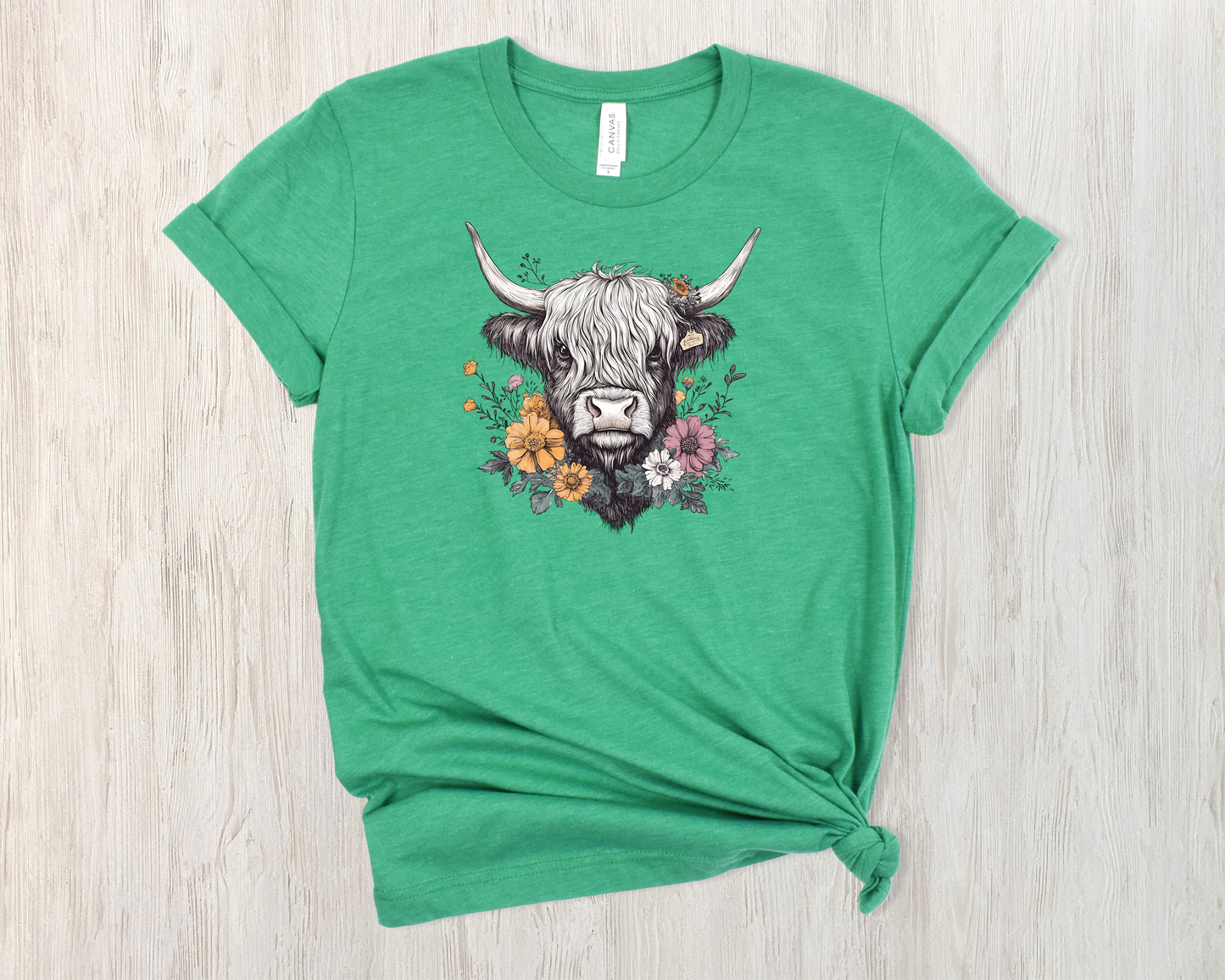 *NEW* FLORAL HIGHLAND COW SHIRT
