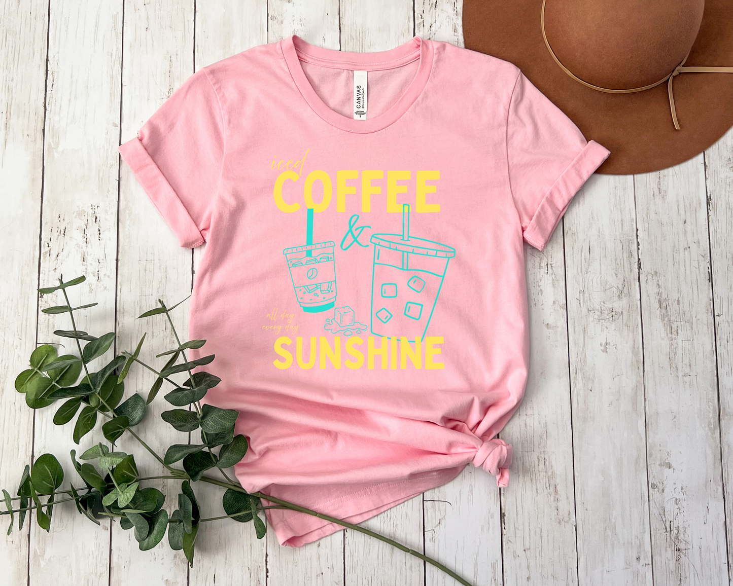 ICED COFFEE AND SUNSHINE SHIRT