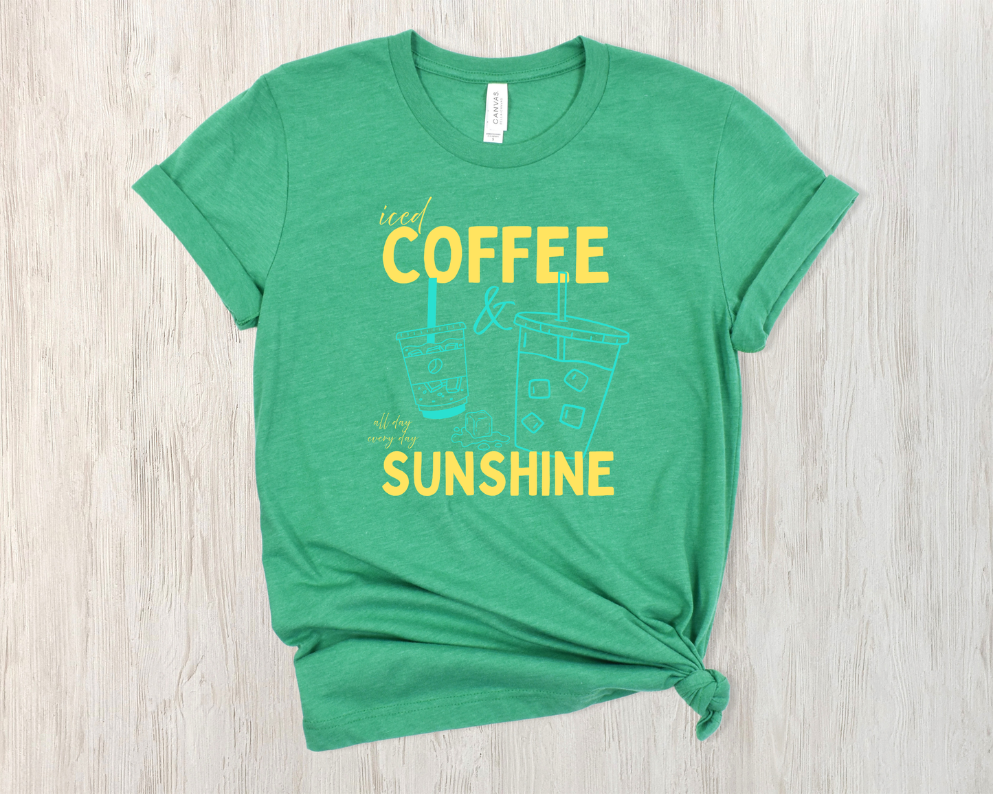 ICED COFFEE AND SUNSHINE SHIRT