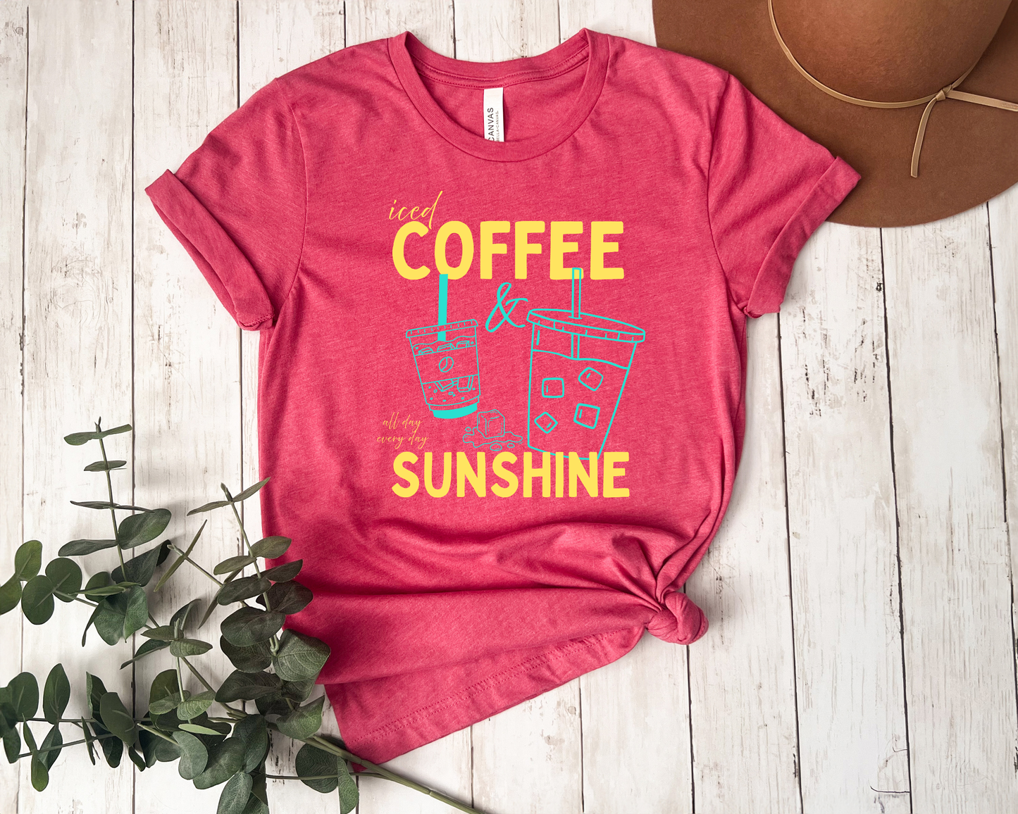 ICED COFFEE AND SUNSHINE SHIRT
