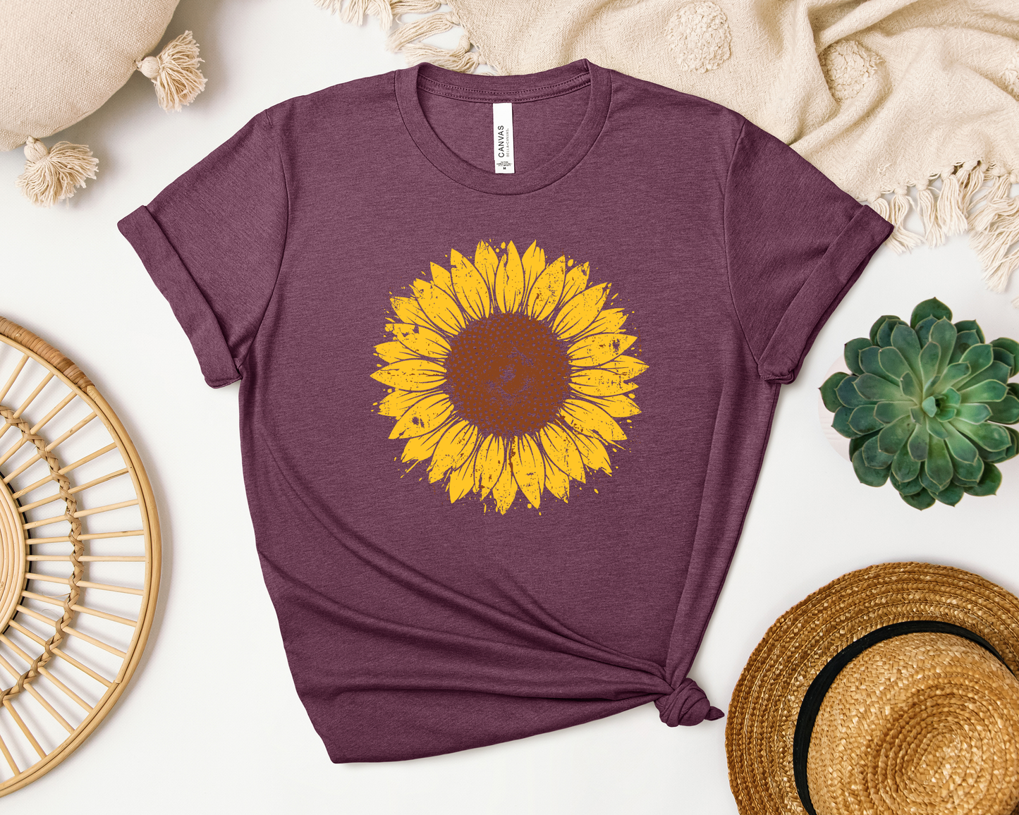 DISTRESSED SUNFLOWER SHIRT