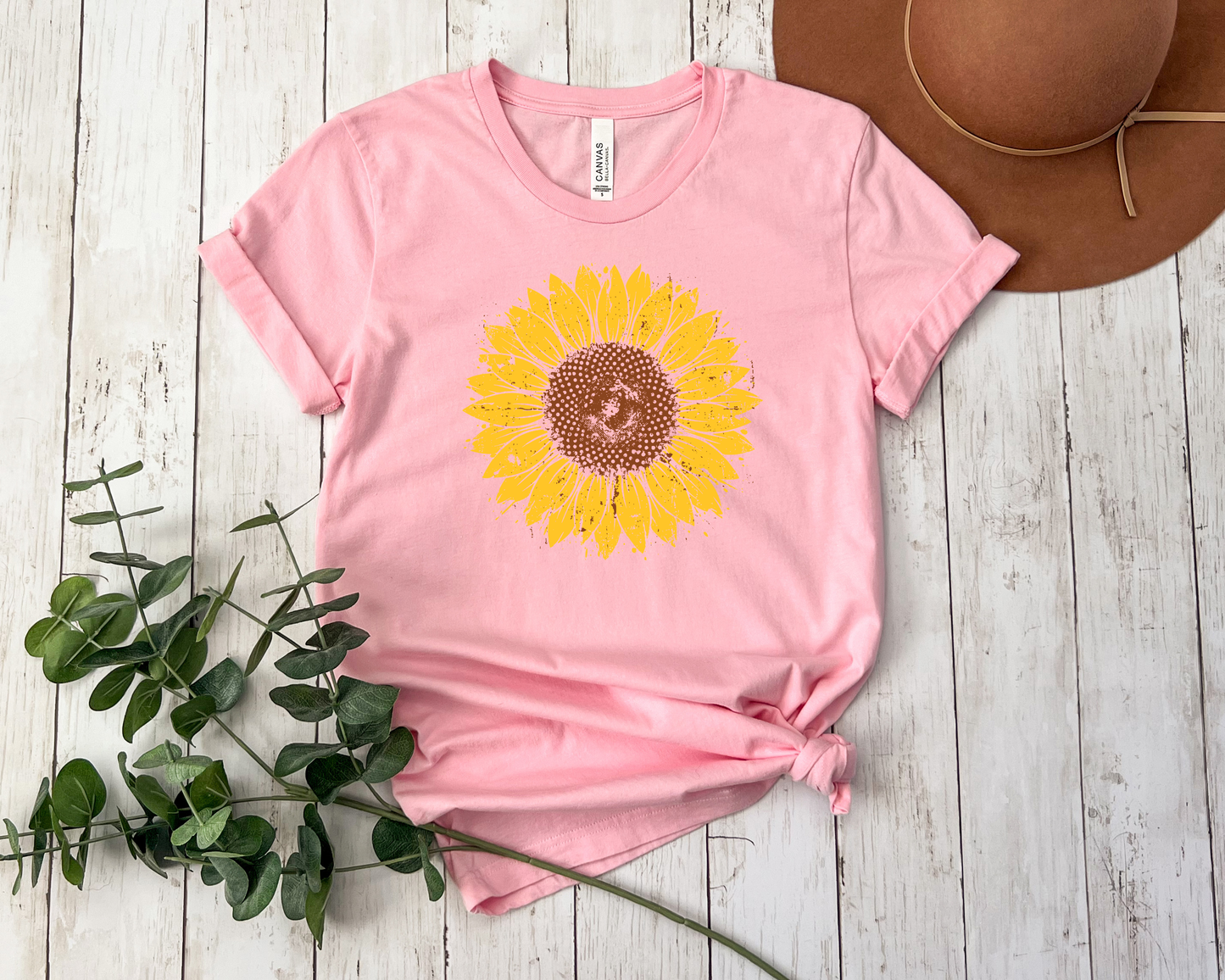 DISTRESSED SUNFLOWER SHIRT