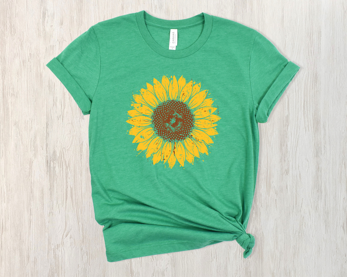 DISTRESSED SUNFLOWER SHIRT