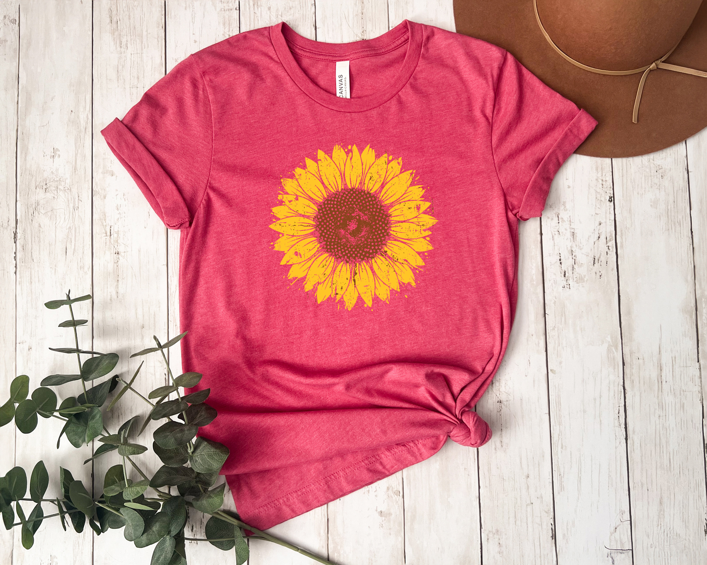 DISTRESSED SUNFLOWER SHIRT
