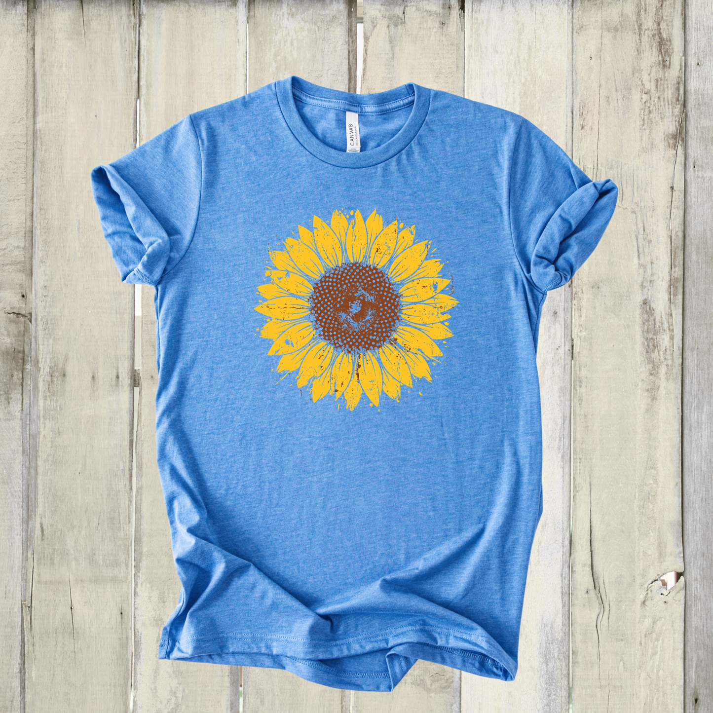 DISTRESSED SUNFLOWER SHIRT