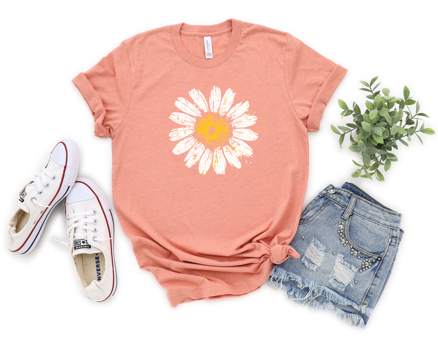 DISTRESSED DAISY SHIRT
