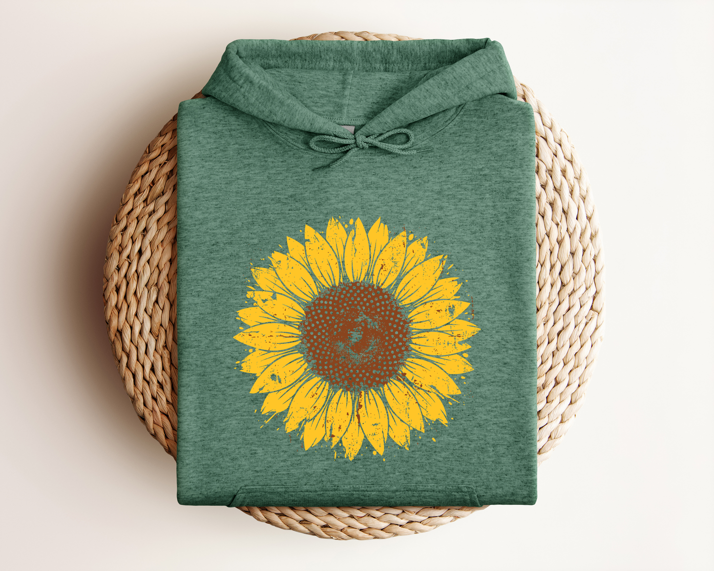 DISTRESSED SUNFLOWER HOODIE