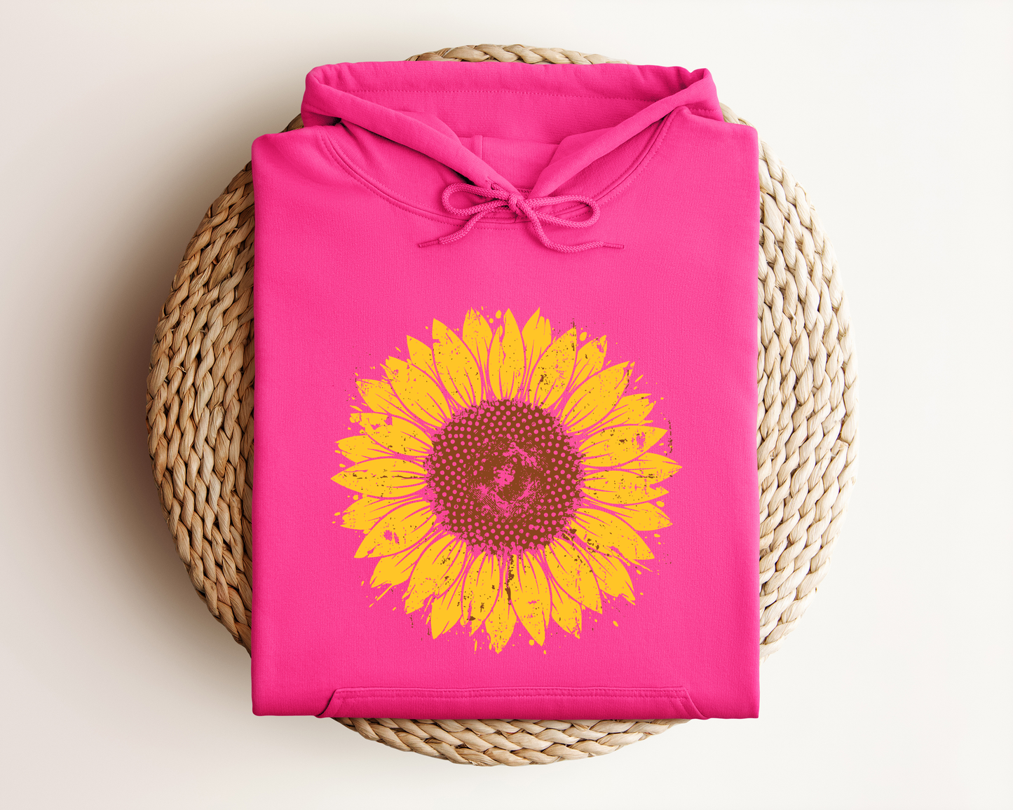DISTRESSED SUNFLOWER HOODIE