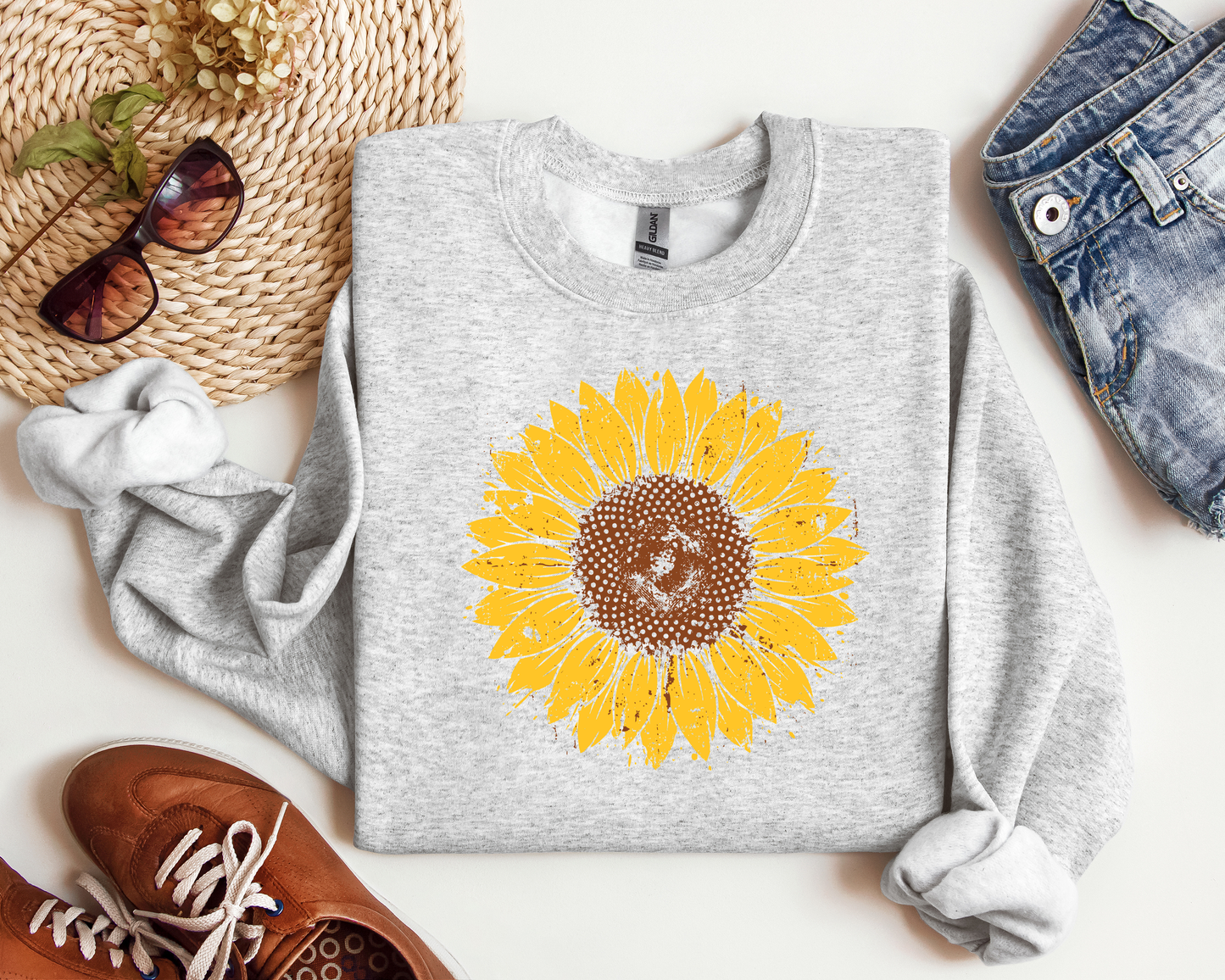 DISTRESSED SUNFLOWER CREW