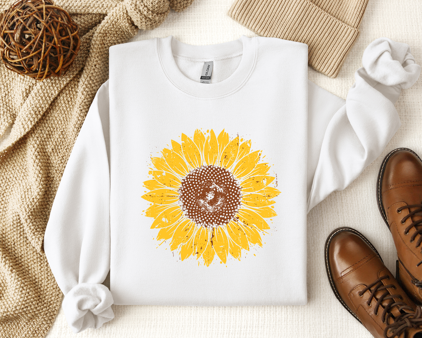 DISTRESSED SUNFLOWER CREW