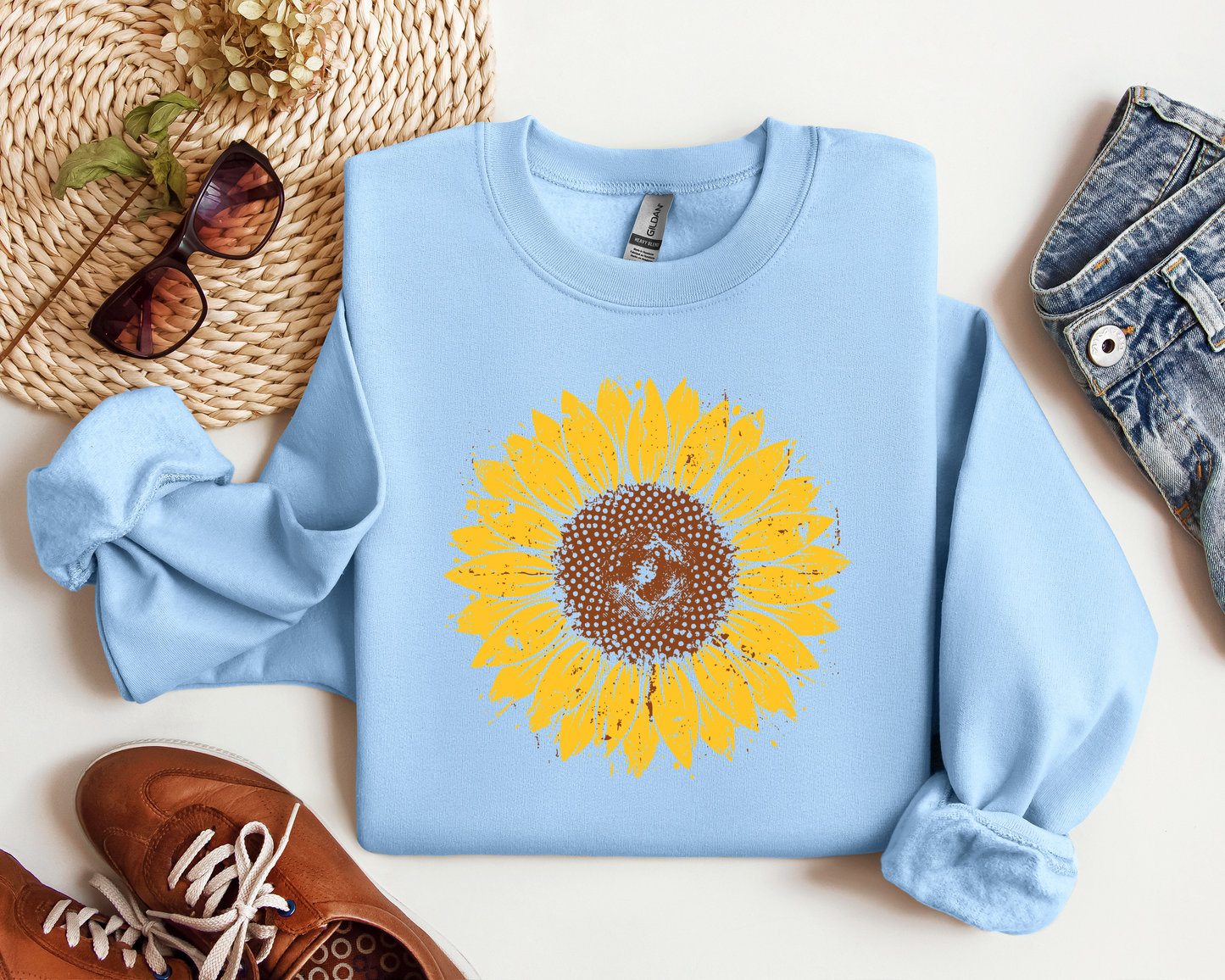 DISTRESSED SUNFLOWER CREW
