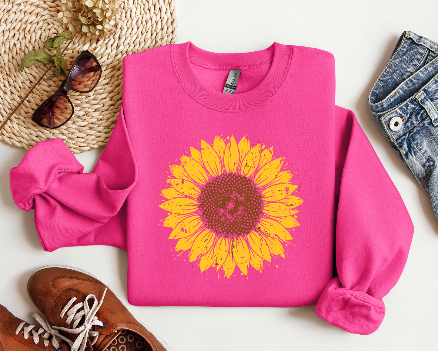 DISTRESSED SUNFLOWER CREW