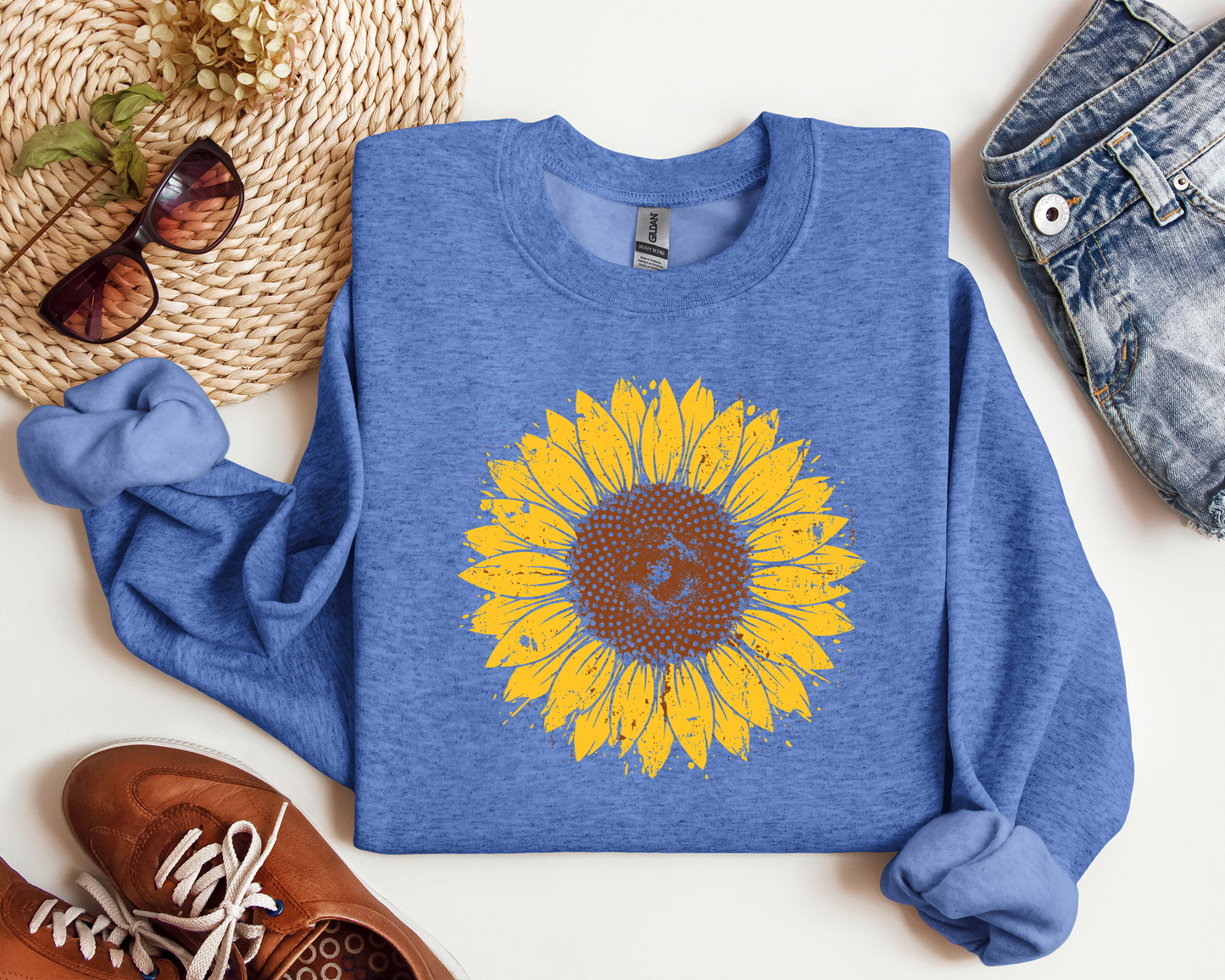 DISTRESSED SUNFLOWER CREW