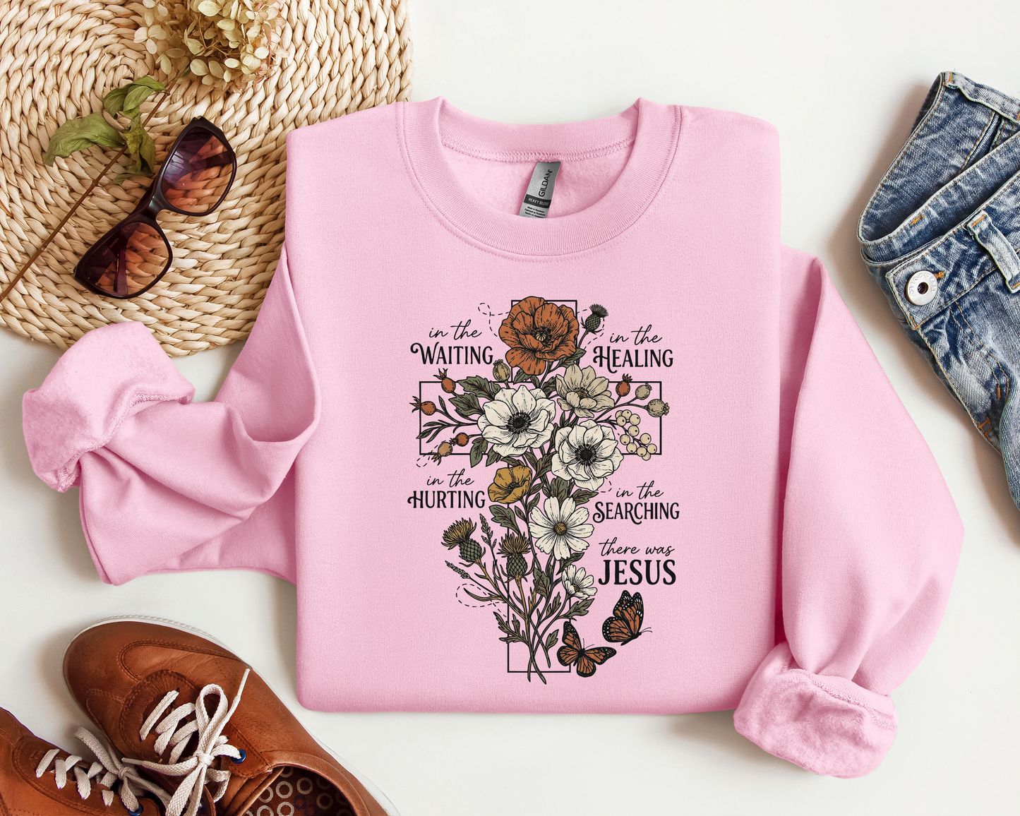 FLORAL CROSS CREW