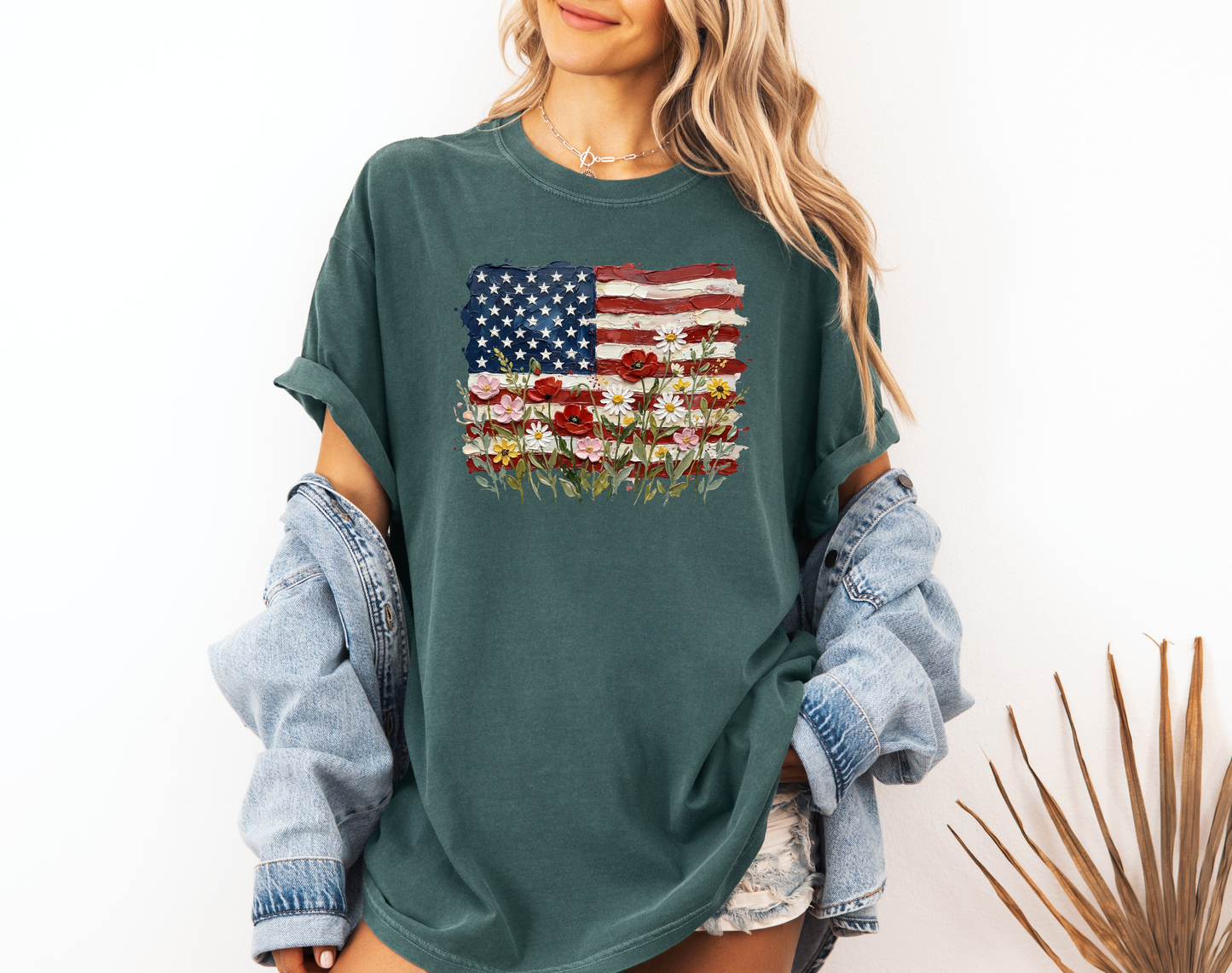 *NEW* AMERICAN FLAG FLORAL CC SHIRT