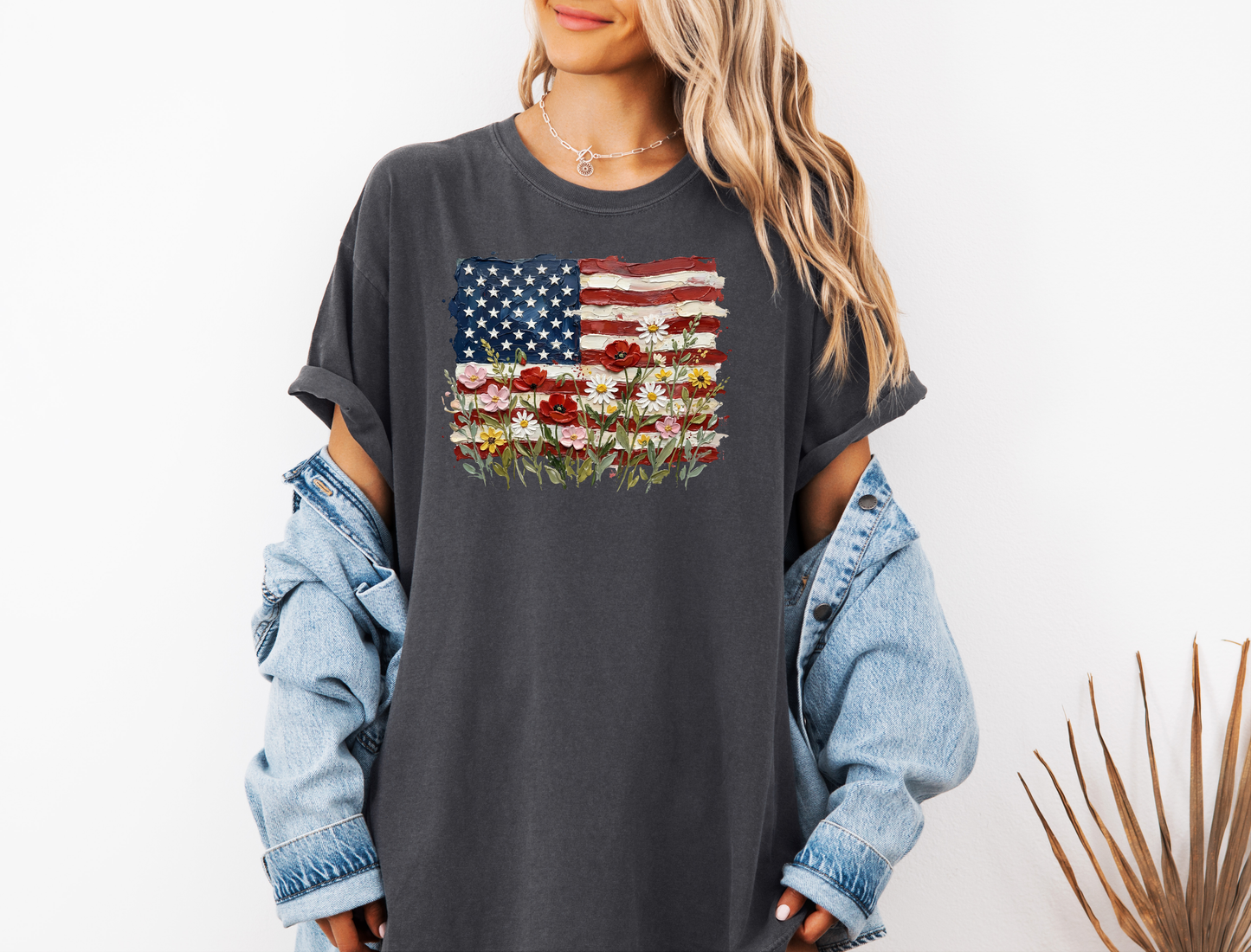 *NEW* AMERICAN FLAG FLORAL CC SHIRT
