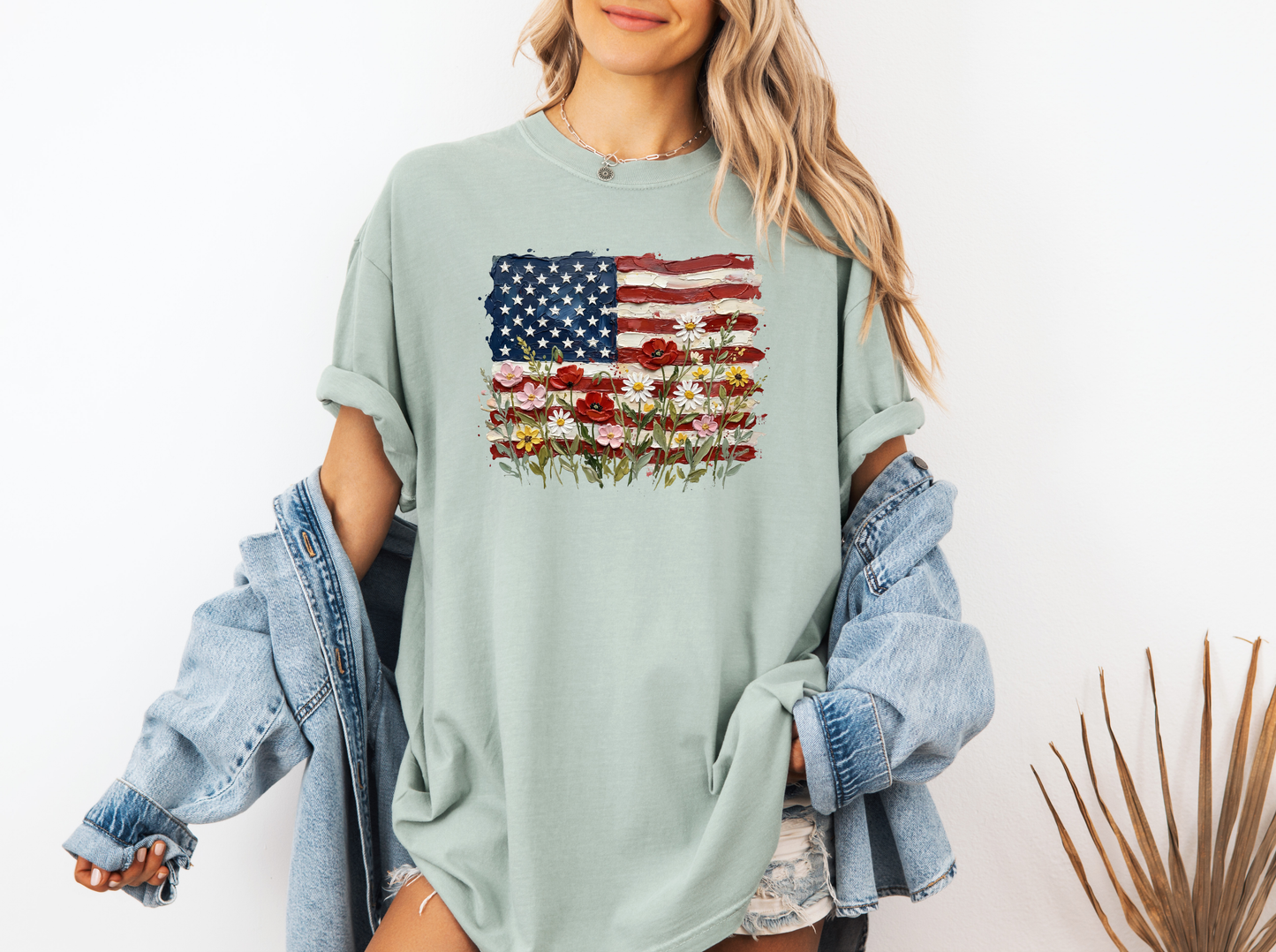 *NEW* AMERICAN FLAG FLORAL CC SHIRT