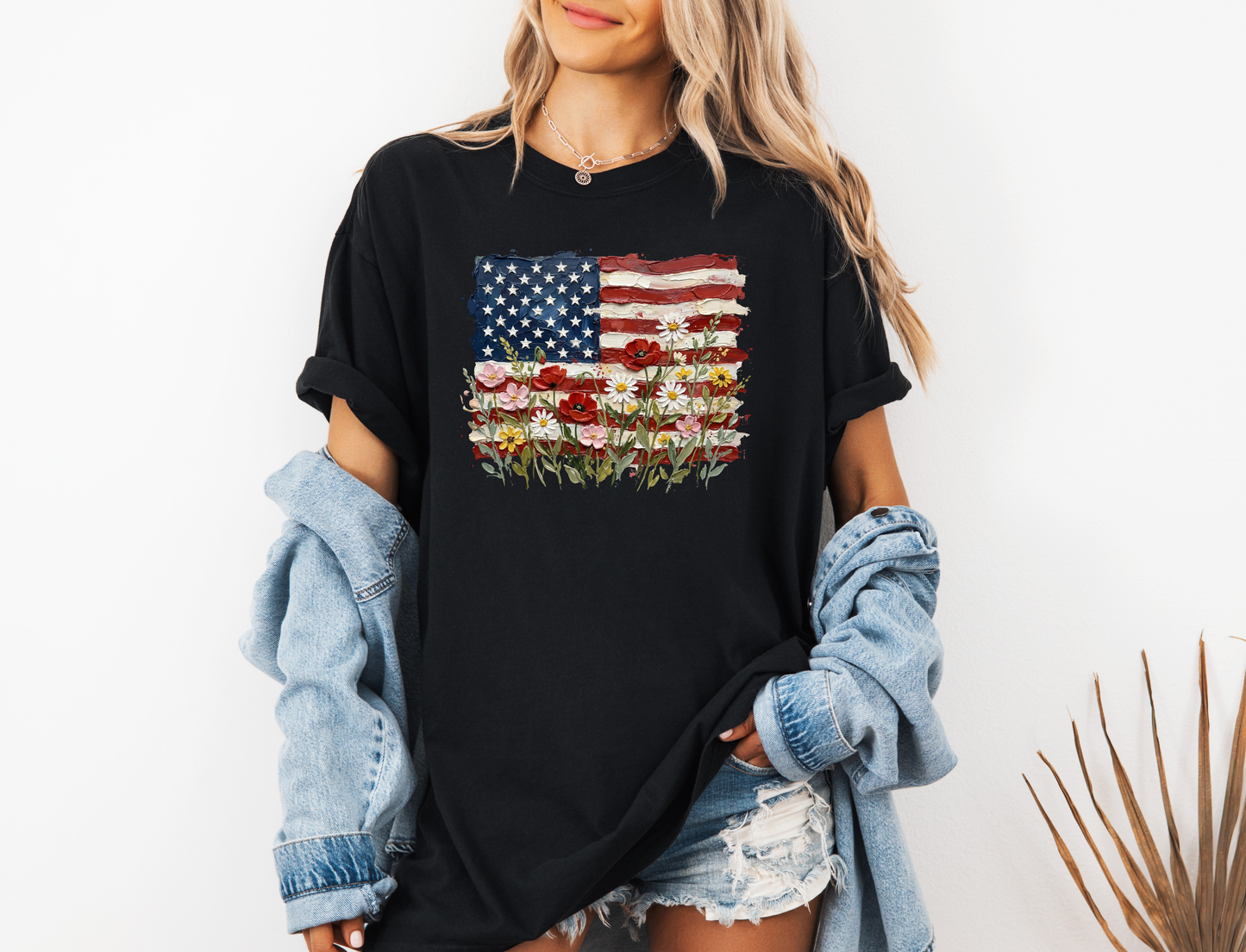 *NEW* AMERICAN FLAG FLORAL CC SHIRT