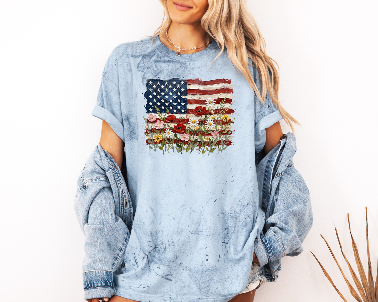 *NEW* AMERICAN FLAG FLORAL CC SHIRT