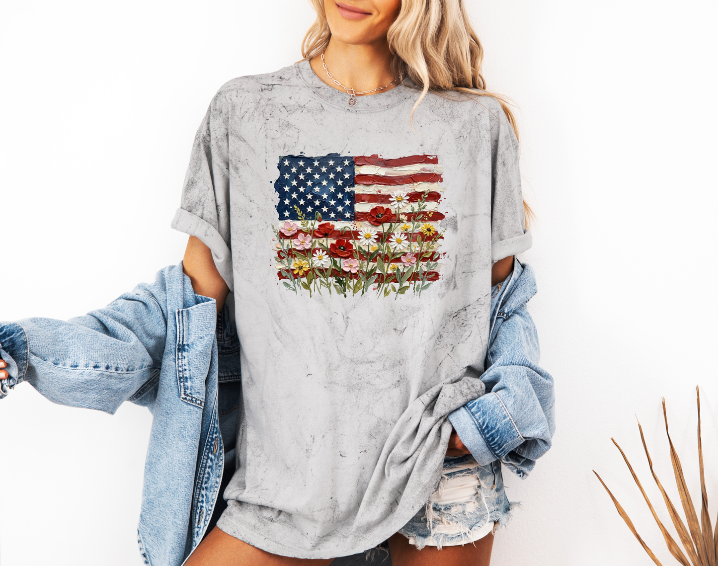 *NEW* AMERICAN FLAG FLORAL CC SHIRT